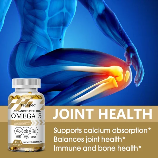 Advanced Fish Oil Omega 3 High Strength 1000 mg - Contains 330 mg EPA & 220 mg DHA - Fish Oil Omega 3 Supplement - Image 3