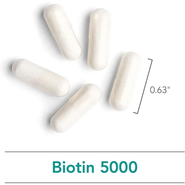 Nutritional biotin supplement -5000mcg biotin, hair, skin, and nail vitamins, 60 vegetarian capsules - Image 5