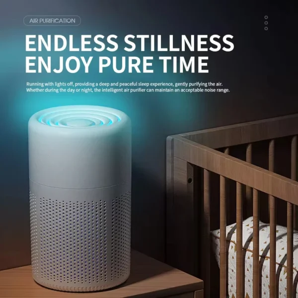 2024 New Portable USB Air Purifier Blue Anion Quickly Purifies the Environment and Can Add Essential Oils Low Noise Deodorizer - Image 4