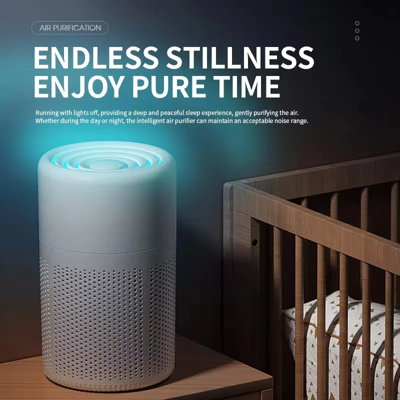 2024 New Portable USB Air Purifier Blue Anion Quickly Purifies the Environment and Can Add Essential Oils Low Noise Deodorizer - Image 4