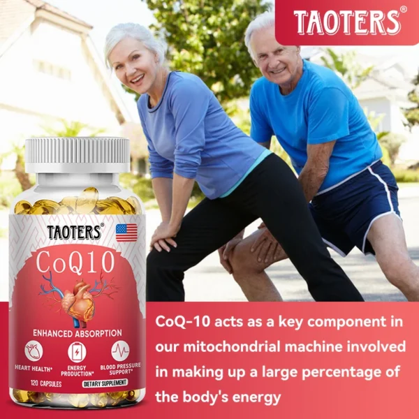 COQ10 Capsules 400mg Coenzyme Q10 Provides Energy To Support Joint Health Promotes Cardiovascular Health Heart - Image 6