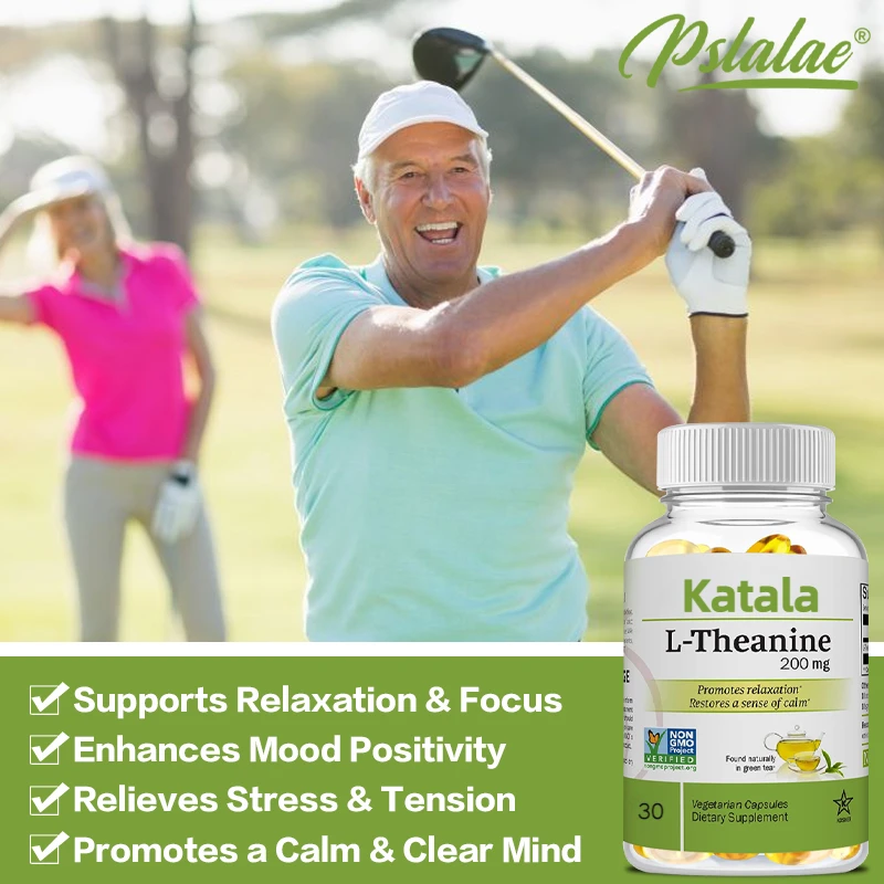 Natural L-Theanine Capsules 200 Mg, Stress Relief, Mood Supplement - Image 3