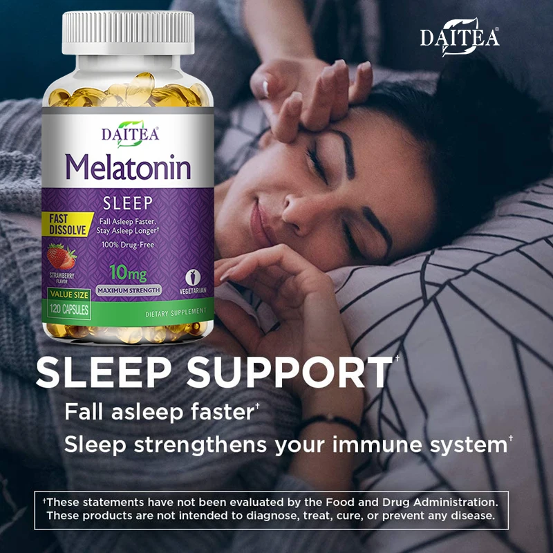Melatonin Capsules - Sleep Aid Supplement That Helps Nourish Nerves, Relieves Sleep Disorders and Improves Energy Levels - Image 2