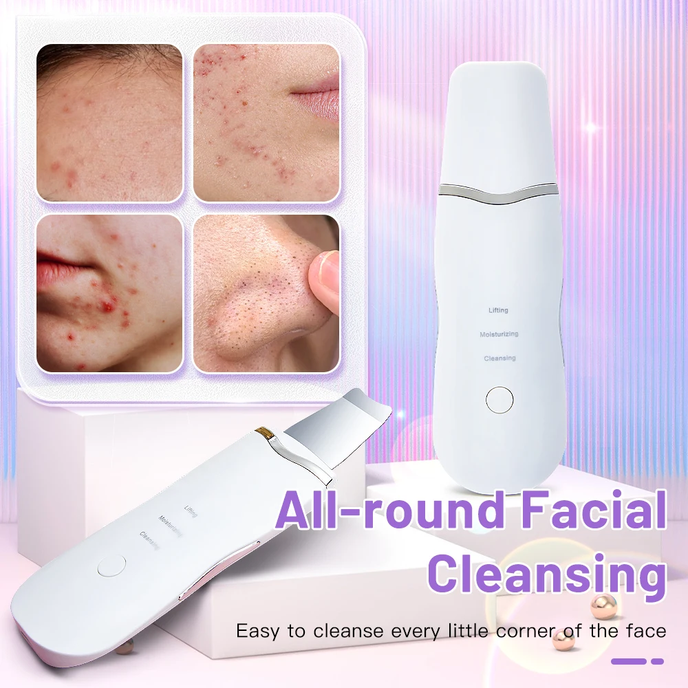 Electric Ultrasonic Skin Scrubber Vibration Face Spatula Peeling Blackhead Remover Facial Lifting Cleansing Ultrasonic Skin Care - Image 6