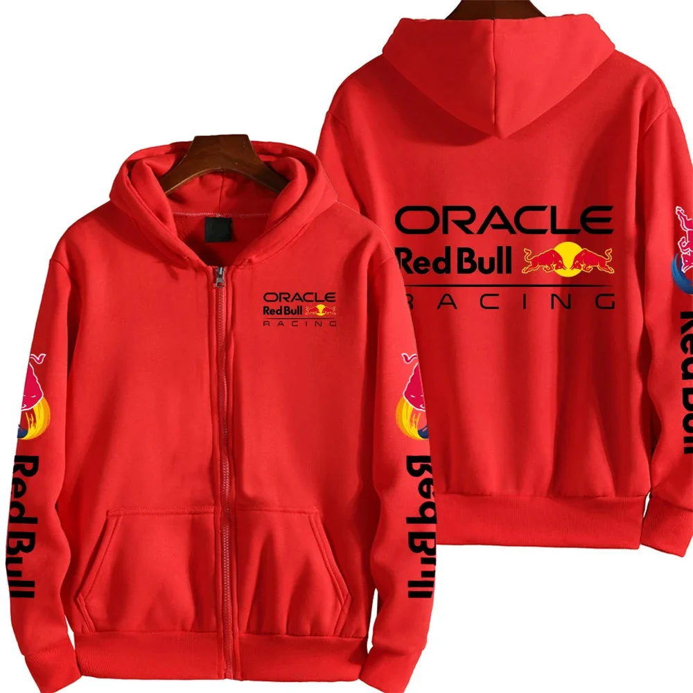 Luxury Brand Red Bull Couple Zipper Hooded Sweatshirt Men's Autumn and Winter Jacket Hoodie Outdoor Racing Extreme Sportswear - Image 6