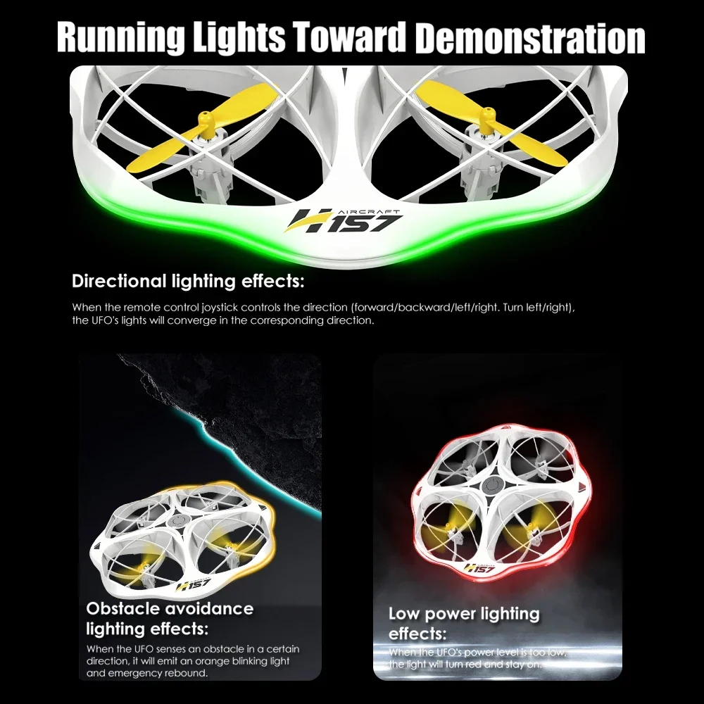 H158 Mini UFO Drone with Remote & Watch Dual Control | 4-Axis Quadcopter Obstacle Avoidance Kids Toy - Image 6