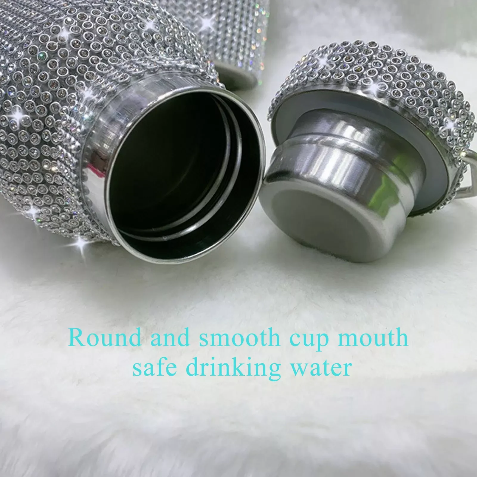 350ml/500ml/750ml NEW Bling Diamond Thermos Bottle Insulated Rhinestone Vacuum Cup Water Bottle Stainless Steel Flask Bottle - Image 5
