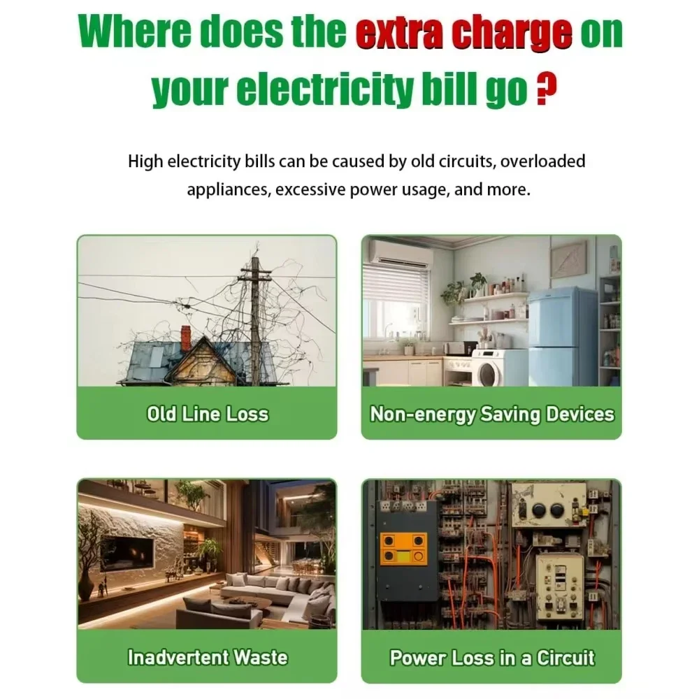 Electricity Saving Box US/EU Adapter Intelligent Power Factor Saving Device Smart Power Saver Cost Reducing Home Office - Image 3