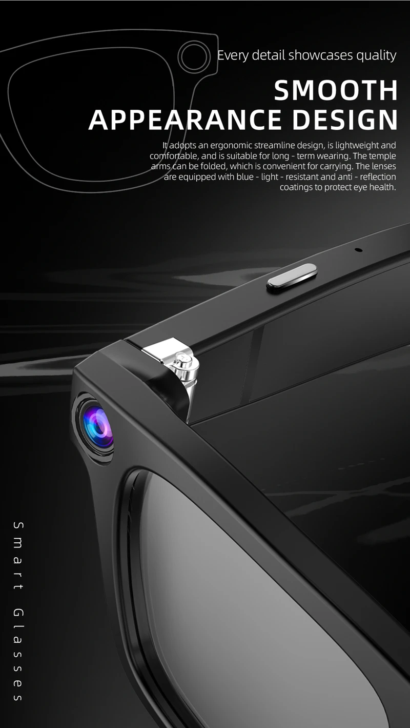 Xiaomi 800W Pixel Intelligent Glasses G300 AI HD Shooting Video Recording Voice Call Translation Glasses Photochromic Lens - Image 5