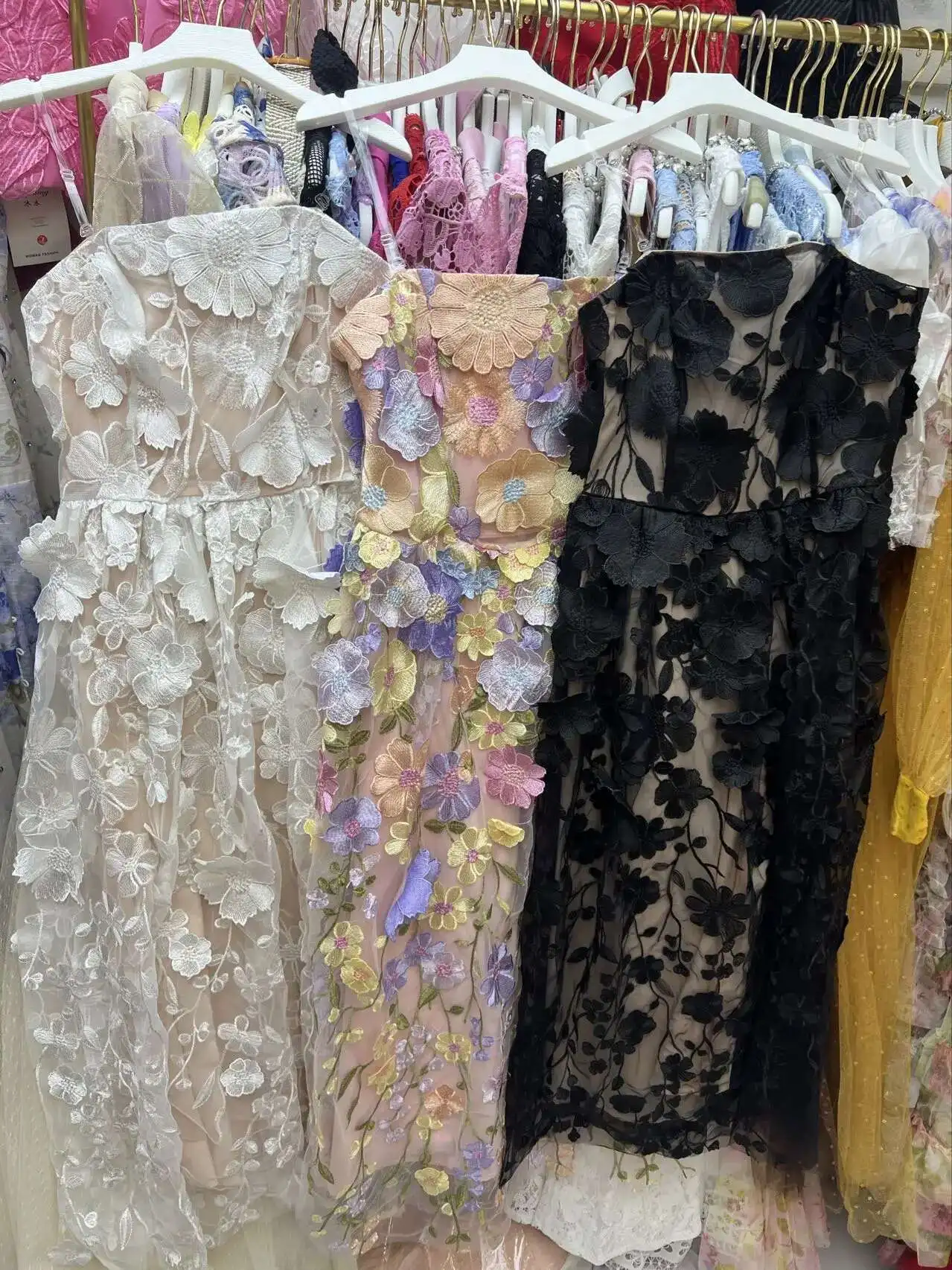 Luxury 3D Flower Tulle Long Formal Dresses Women Summer Autumn Sexy Corset Chest Wrapping Embroidery Prom Evening Dress - Image 6