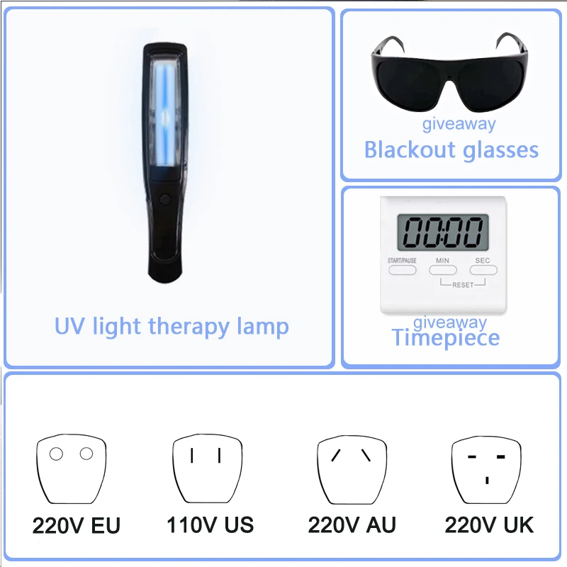UVB Lamp for Therapy Vitiligo Psoriasis Skin Treatment Light 311nm Narrowband Ultraviolet uv Phototherapy Instrument - Image 6