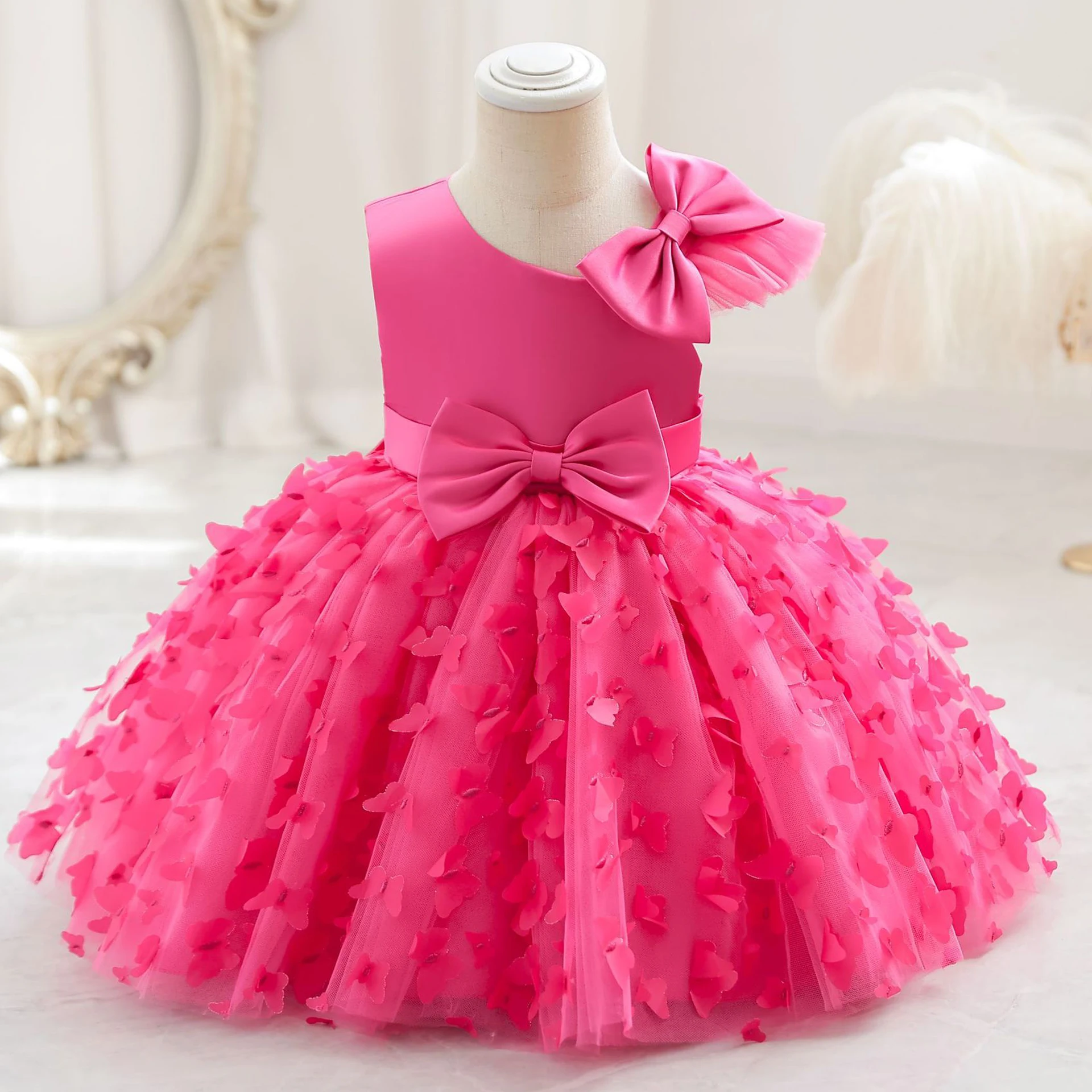 Baby Girls 1st Birthday Baptism Dress Infant Wedding Party Princess Dresses Girl Christening Butterfly Tulle Evening KidsClothes - Image 2
