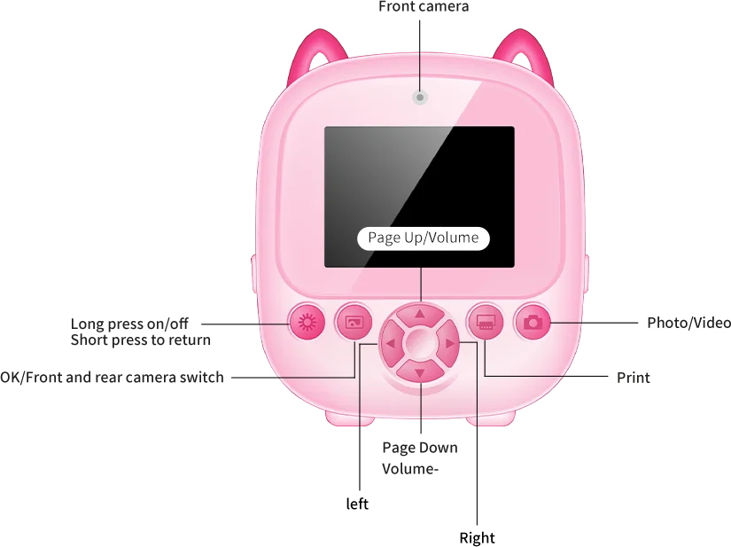 Children Digital Camera Instant Print for Kids Thermal Print Camera Instant Photo Printing Camera Video Toys+32G Memory Card - Image 6