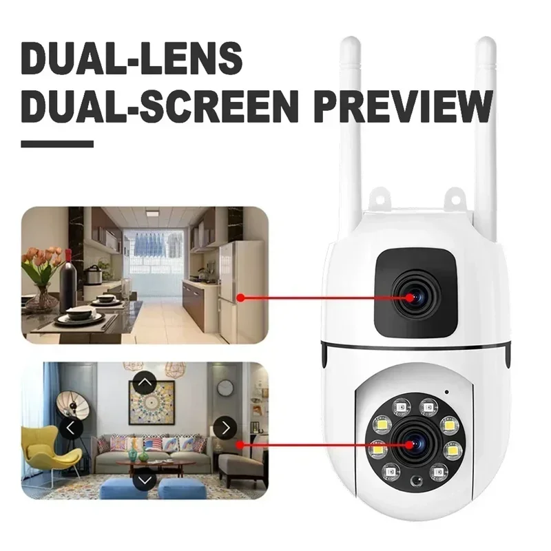 8MP Wifi Camera Dual Lens Security Wireless Outdoor Cameras Two-way Audio Auto Motion Detection Night Vision Home Baby Monitor - Image 3