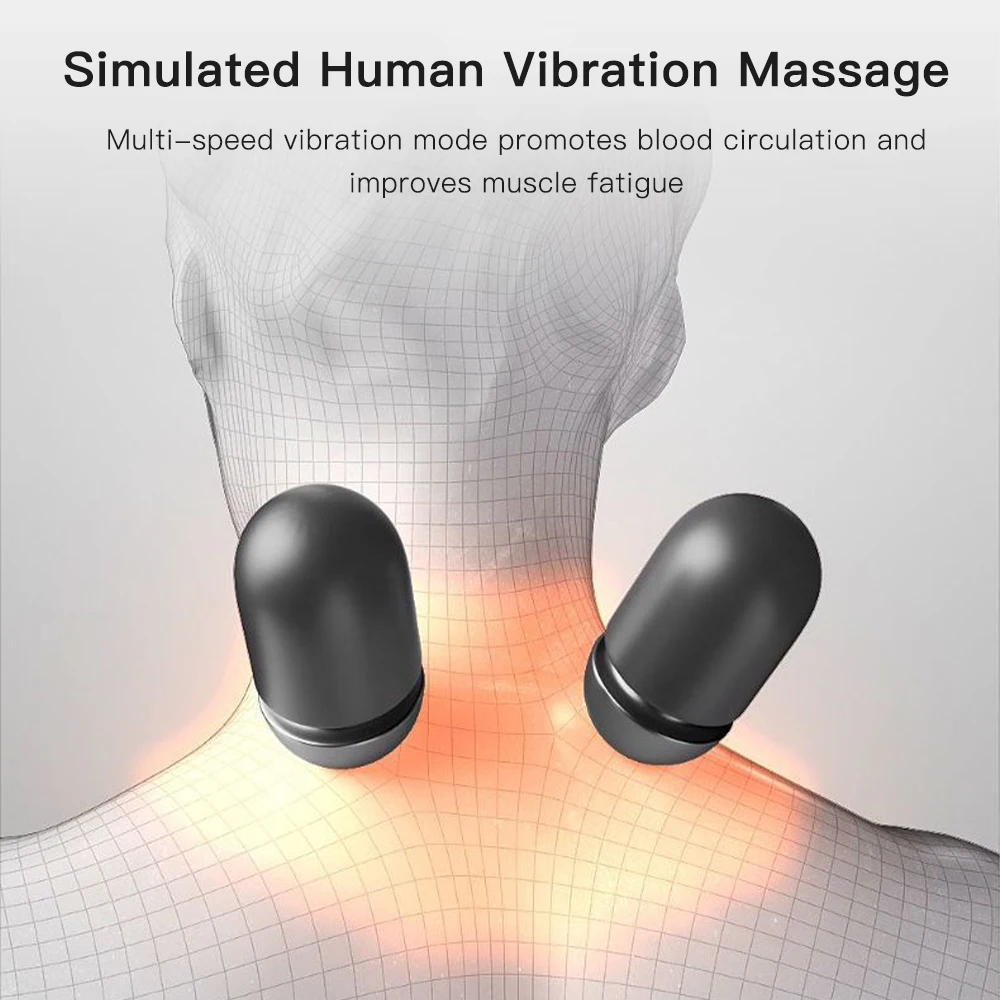 Neck Massage Pillow Heating Vibration Neck Retractor Massager Back Cervical Traction Relax Sleeping Memory Foam Spine Support - Image 4