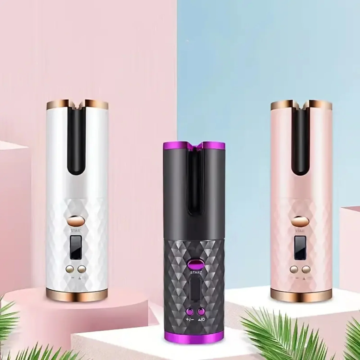 Rechargeable Automatic Hair Curler Portable LCD Display Ceramic Curler-Supplies for Hairdressing - Image 2