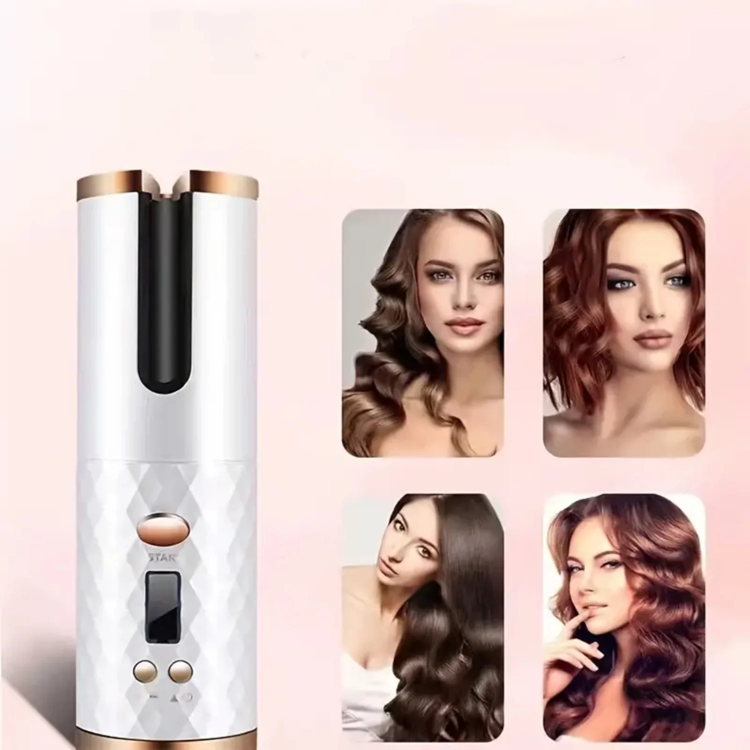 Rechargeable Automatic Hair Curler Portable LCD Display Ceramic Curler-Supplies for Hairdressing - Image 3