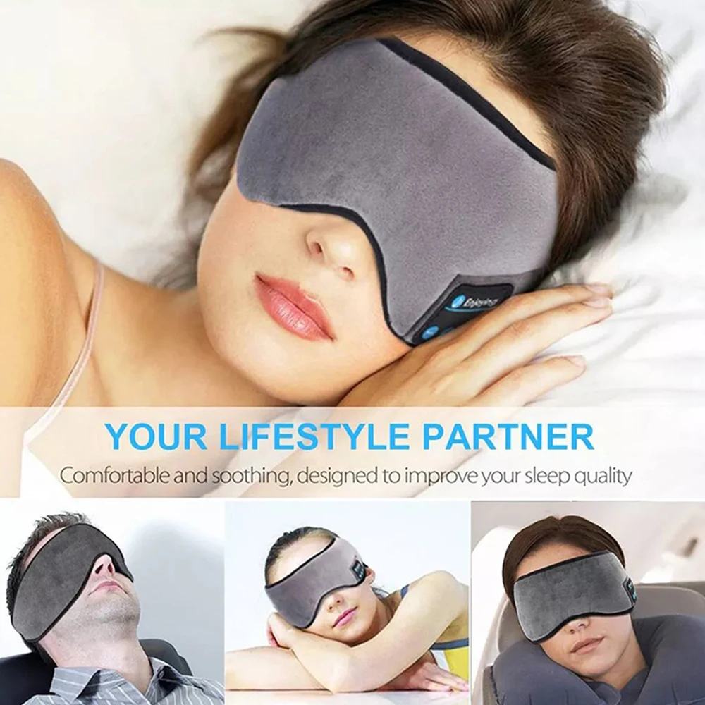 Fone Bluetooth Earphones Sports Sleeping Headband Elastic Wireless Headphones Music Eye Mask Wireless Bluetooth Headset Headband - Image 5