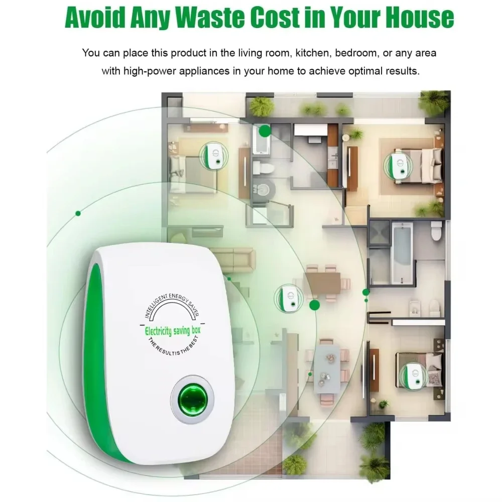 Electricity Saving Box US/EU Adapter Intelligent Power Factor Saving Device Smart Power Saver Cost Reducing Home Office - Image 6