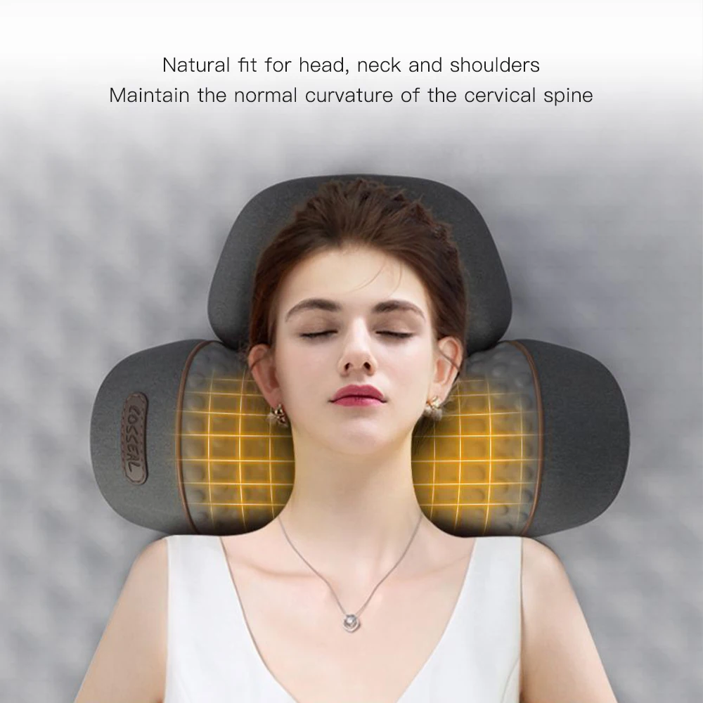 Neck Massage Pillow Heating Vibration Neck Retractor Massager Back Cervical Traction Relax Sleeping Memory Foam Spine Support - Image 5