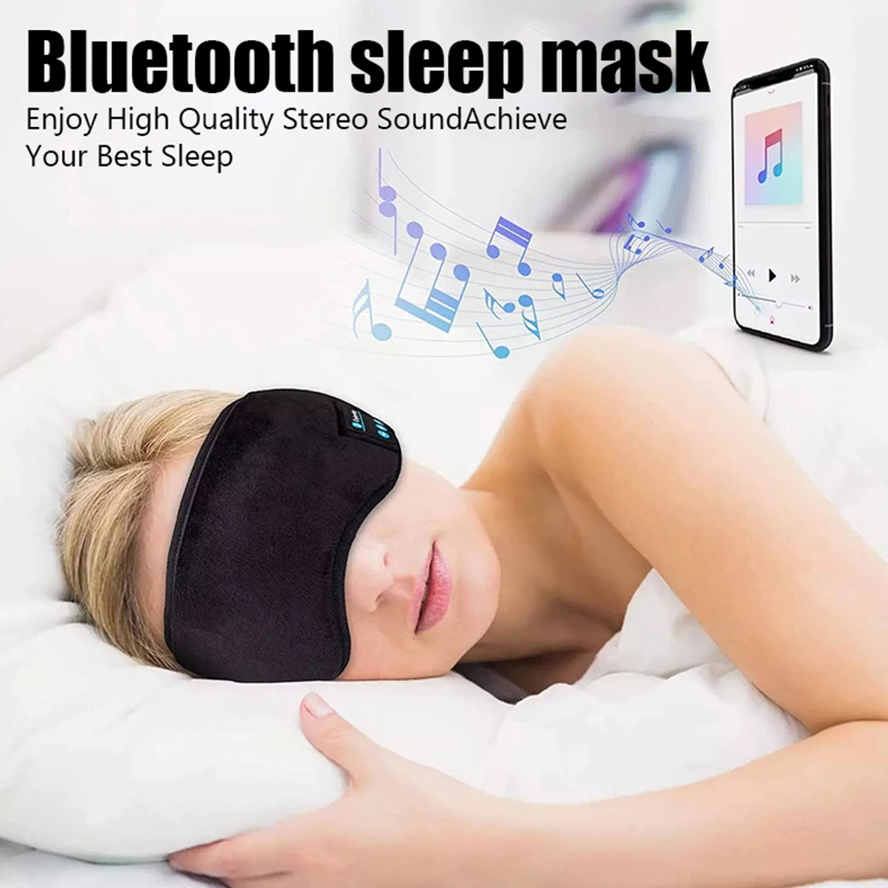 Fone Bluetooth Earphones Sports Sleeping Headband Elastic Wireless Headphones Music Eye Mask Wireless Bluetooth Headset Headband - Image 4