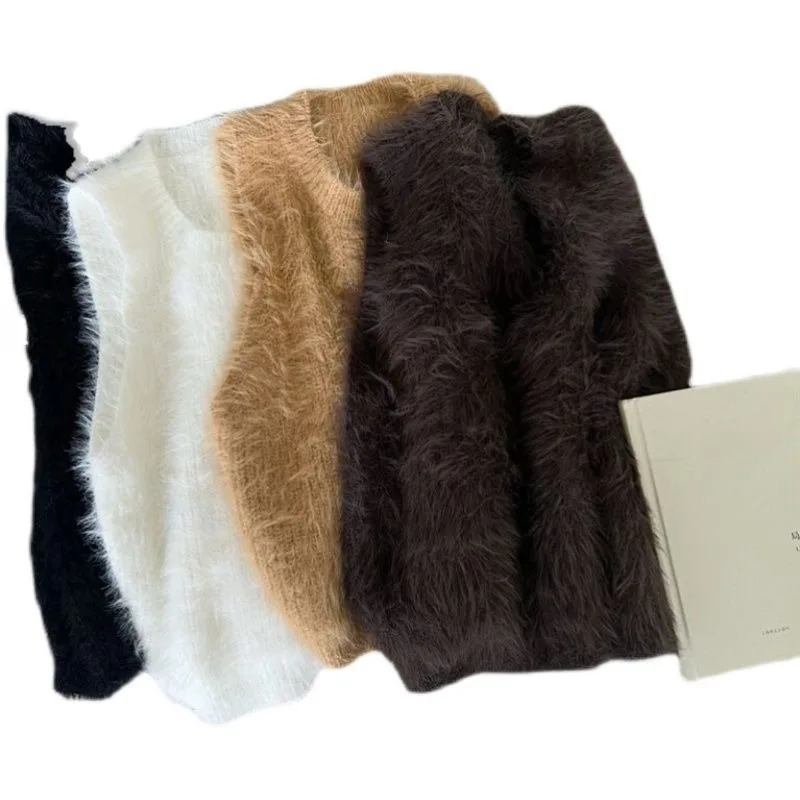 Solid Fur Tanks Women Sleeveless O-neck Simple Basic Sexy Streetwear Chic Harajuku Hot Nightclub Female Short Fashion Cloth Lady - Image 6