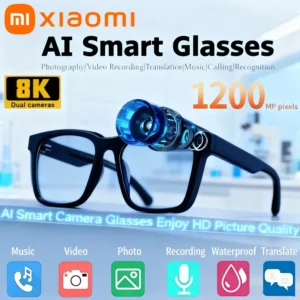 Xiaomi 6K HD AI Smart Glasses Photochromic Multifunction Bluetooth Calling Voice Assistant Music Player Translate Camera Glasses