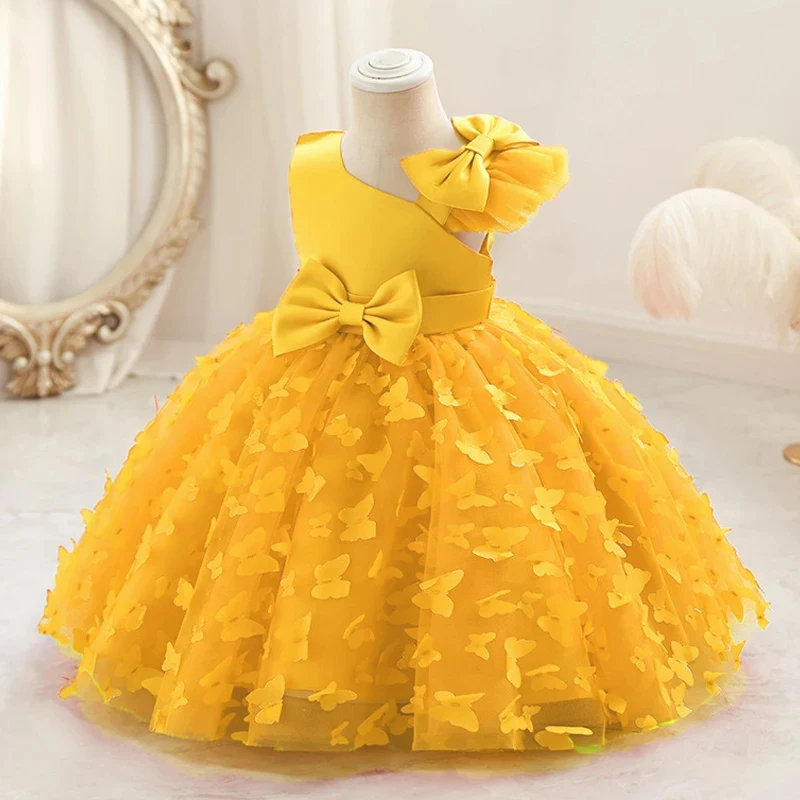 Baby Girls 1st Birthday Baptism Dress Infant Wedding Party Princess Dresses Girl Christening Butterfly Tulle Evening KidsClothes - Image 5