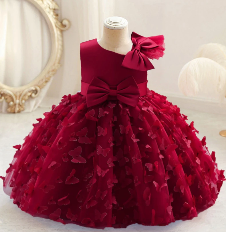 Baby Girls 1st Birthday Baptism Dress Infant Wedding Party Princess Dresses Girl Christening Butterfly Tulle Evening KidsClothes - Image 6