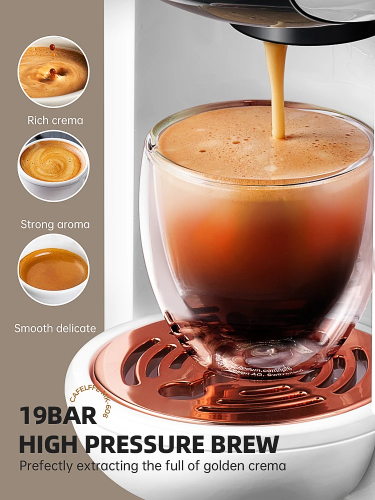 Cafelffe 5 in 1 Capsule Coffee Machine Fit Dolce gusto Nespresso Capsule ESE Pod Ground Coffee K-cup 19Bar Hot/Cold,gift-giving - Image 6
