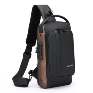 Password Lock Anti-theft USB Men's Bag Men's Chest Bag Casual Sports Travel Backpack Shoulder Crossbody Bag Men Motorcycle Bags