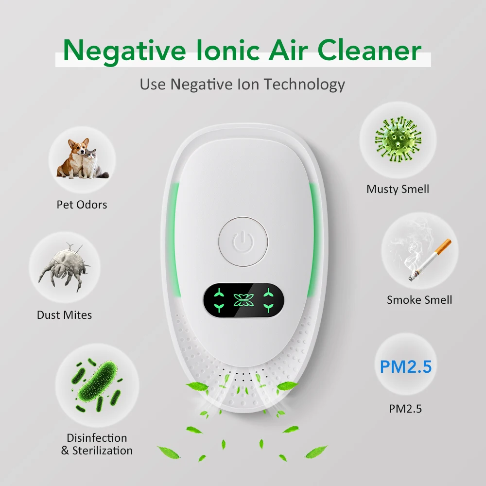Mini Negative Ion Plug In Air Purifier for Home Office Bedroom Eliminates Smoke Odor & Formaldehyde Dust Remover Toilet Deodoran - Image 4
