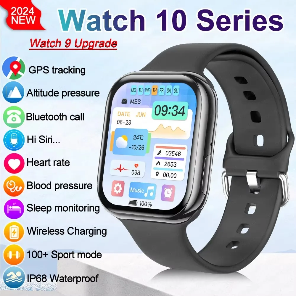 DT 2025 GPS Smart Watch Series 10 For Apple Watch 10 Memory Music Video Bluetooth Call Waterproof NFC Smartwatch For Android IOS