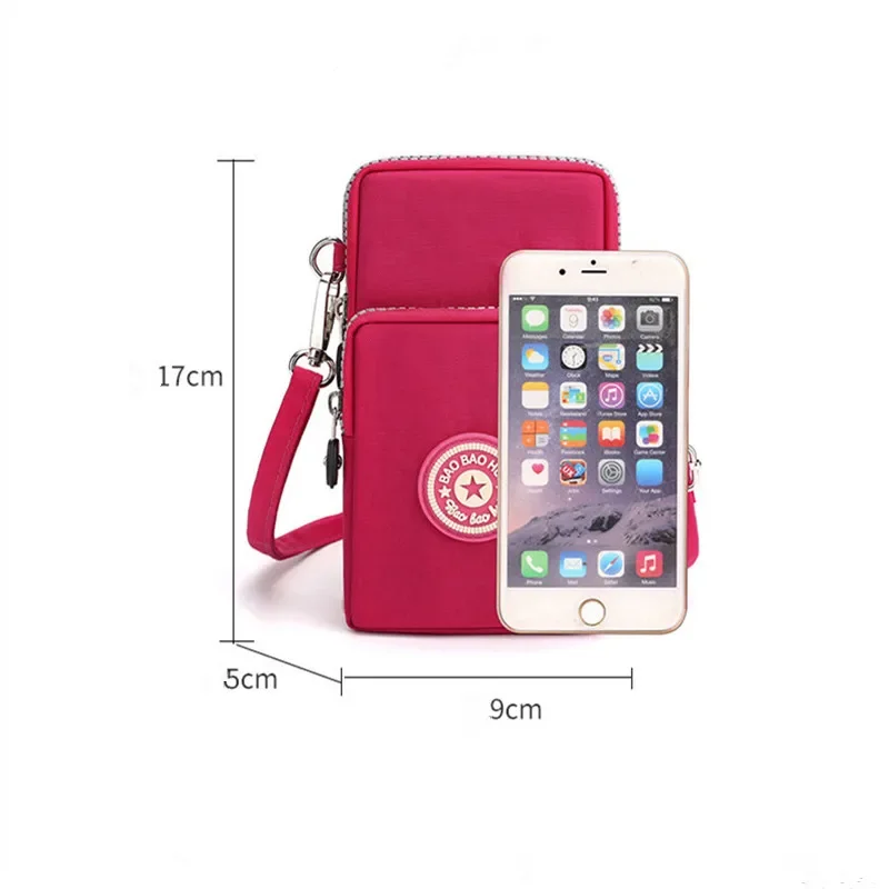 Korean Diagonal Cross Phone Bag for Women's Shoulder Crossbody Bags,Purse Hanging Sports Arm Bag Wallet - Image 3