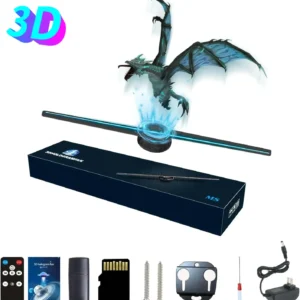42CM 3D Hologram Fan 3D Holographic Projector Advertising Display Light HD Holographic Projector for Stores Bars Party Xmas