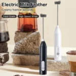 MINI Milk Frother USB Rechargeable 3 Speeds Foam Maker Coffee Whisk Mixer Electric Handle Blender Egg Beater Hot Cooking Tools