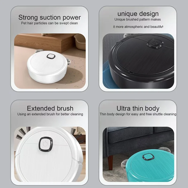 3-in-1 Smart Sweeping Robot Vacuum Mop 4000pa Strong Suction Washable Mop For Pet Hair Hard Floor Ideal Home Kitchen Room 2025 - Image 6