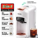 Cafelffe 5 in 1 Capsule Coffee Machine Fit Dolce gusto Nespresso Capsule ESE Pod Ground Coffee K-cup 19Bar Hot/Cold,gift-giving