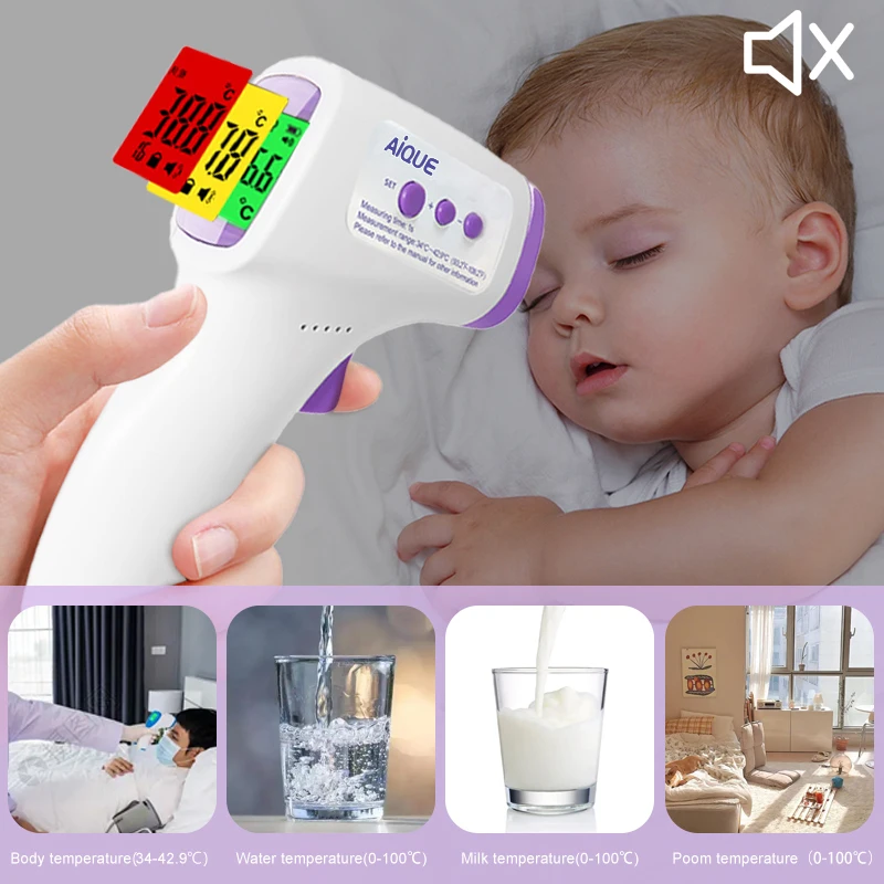 AiQUE Baby Digital Infrared Forehead Thermometer Fever Contactless Clinical Electronic Medical Temperature Meter Adult - Image 2