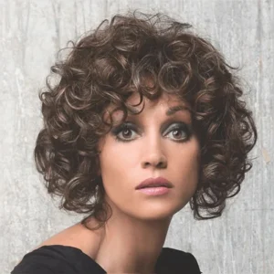 HAIRJOY Brown Wigs for Women Heat Resistant Synthetic Wig Curly Wig Short Wigs Comfy Party Daily Wigs