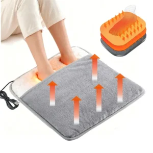 Winter Electric Foot Heating Pad USB Charging Soft Plush Washable Foot Warmer Heater Improve Sleeping Household Foot Warming Mat