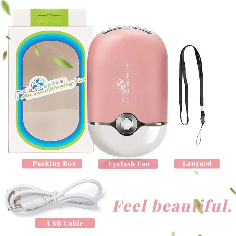 USB Rechargeable Portable Mini Fan Cooling Fan Bladeless Handheld Eyelash dryer Mini Handheld Fan Air Conditioning Blower - Image 12