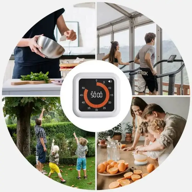New Rotary Timer Smart Silent Visual Analog Timer For Kids and Adults Optional Alert Hour Meter For Kitchen Indoor Reading Room - Image 3