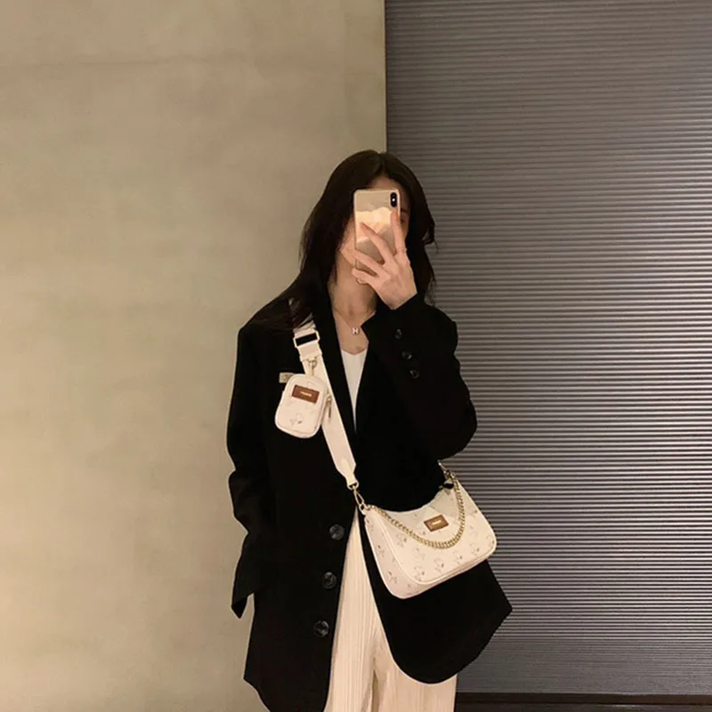 Women's High end 3-in-1 Shoulder Bag with Adjustable Wide Shoulder Strap Underarm Bag New Crossbody Bag - Image 2