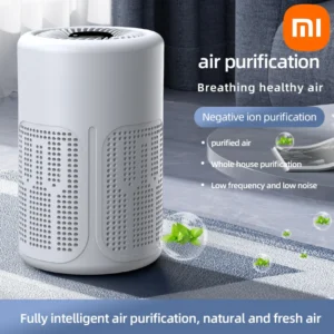 Xiaomi Mini Desktop Air Purifier HEPA Filter With Negative Ion Technology Eliminates Formaldehyde Odors Smoke And Dust Particles