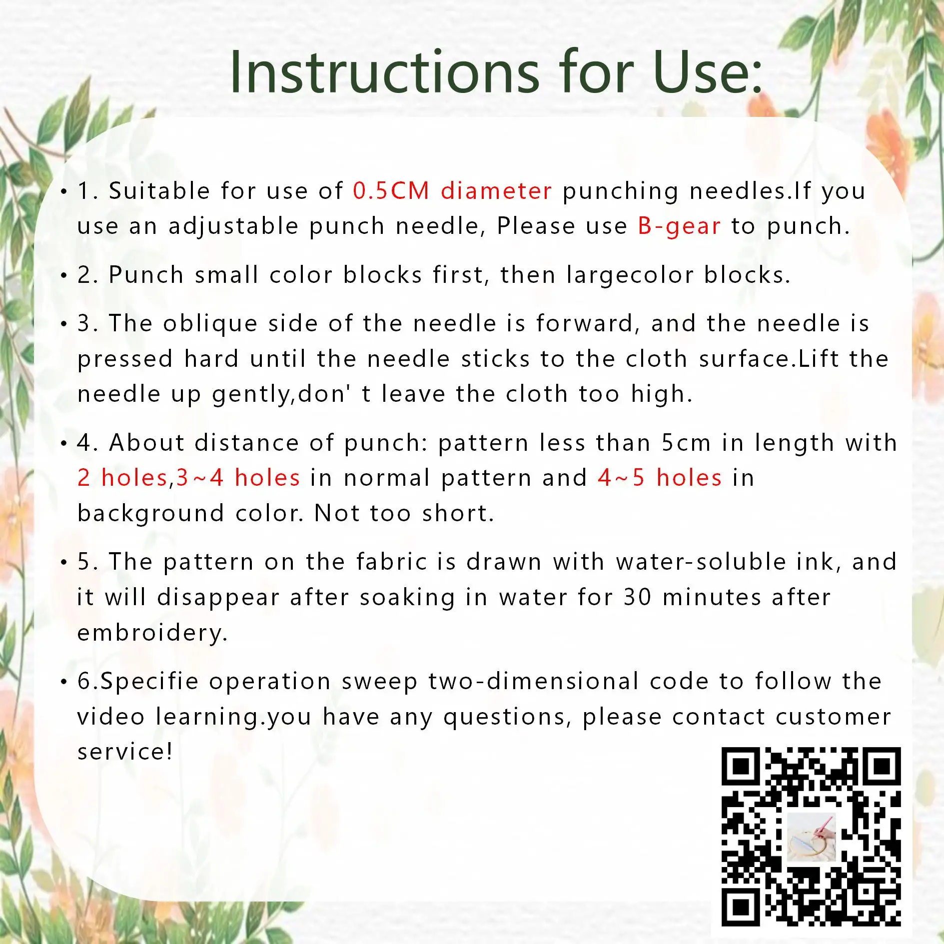 DIY Punch Needle Embroidery Kit with Yarn Floral Pattern Starter Kit Magic Tufting Set Poking Cross Stitch Tools For Knitting - Image 6