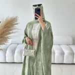 Fashion Elegant Dubai Turkish Abaya Dress Women Muslim's Women Muslim Kimino Dress Abayas Open Front Cardigan