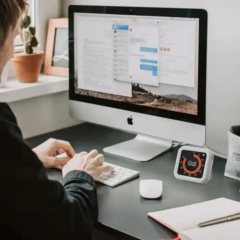 New Rotary Timer Smart Silent Visual Analog Timer For Kids and Adults Optional Alert Hour Meter For Kitchen Indoor Reading Room - Image 6