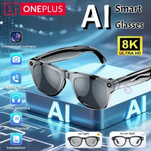 Oneplus Smart 8K AI Glasses With 100mp Camera Chat Gpt Touch Sport Sunglasses Bluetooth Calling Music Player For Men Women Gift