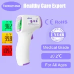 AiQUE Baby Digital Infrared Forehead Thermometer Fever Contactless Clinical Electronic Medical Temperature Meter Adult